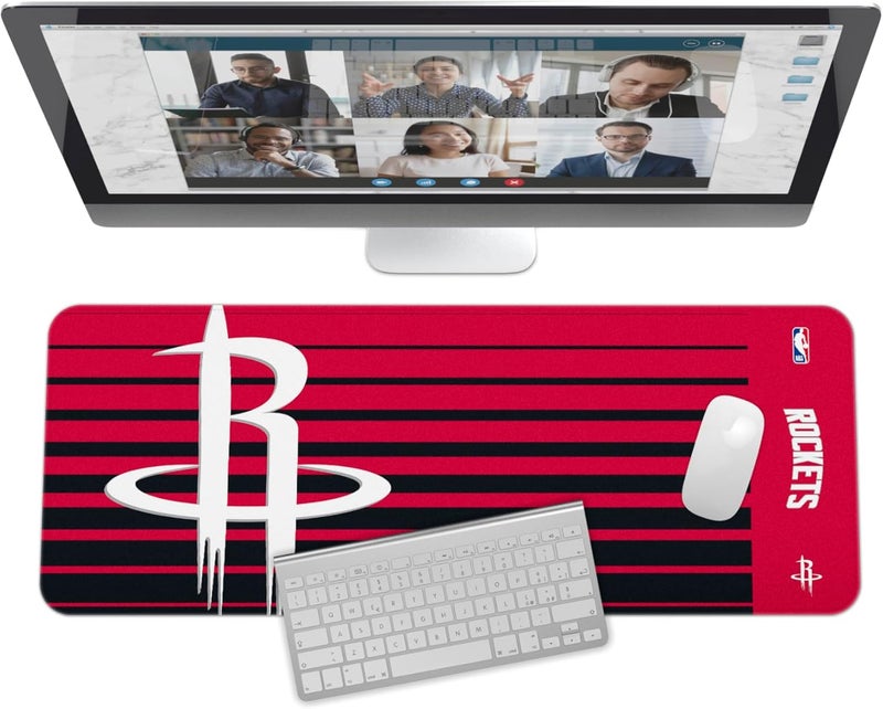 SOAR NBA Multifunctional Desk Mat for Desktop, (31.5"x12") - Ultra Soft Fabric with Non-Slip Rubber Backer - Water Resistant & Durable Nylon Stitching - Image 1